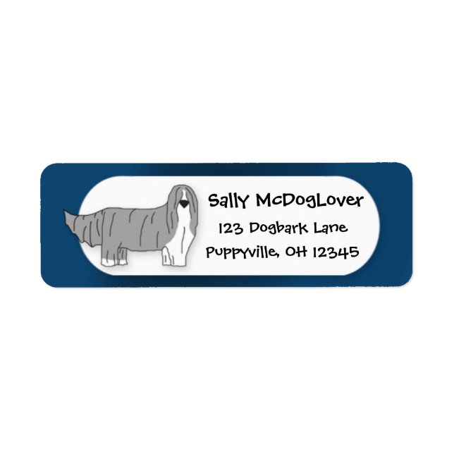 Cartoon Bearded Collie (Front)