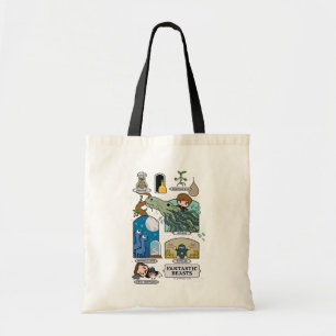 Cartoon Beasts In Habitats Tote Bag