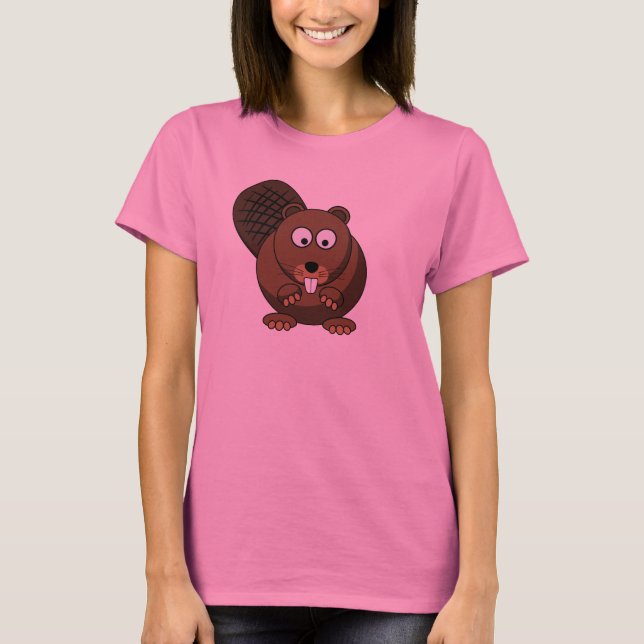 Cartoon Beaver T-Shirt (Front)