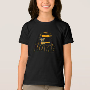 Cartoon Bee and Honey Jar "HOME" T-Shirt Tri-Blend Shirt