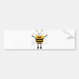 Cartoon Bee Bumper Sticker