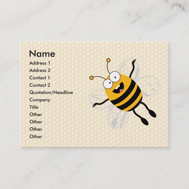 Cartoon Bee Business Card (Front)