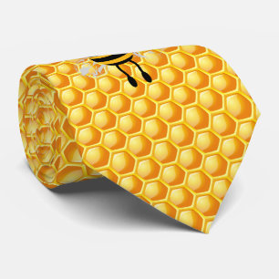 Cartoon Bee Honey pattern Tie