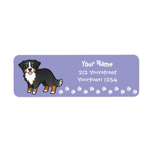 Cartoon Bernese Mountain Dog (Front)