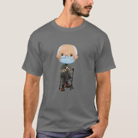 Cartoon Bernie Sanders and his Warm Brown Mittens