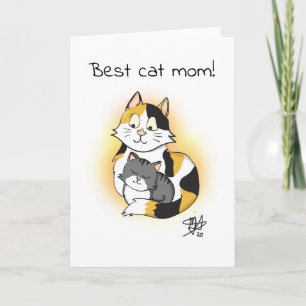 Cartoon Best Cat Mum Appreciation Card