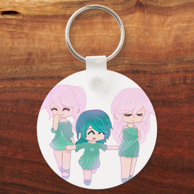 Cartoon Best Friends Keychain (Front)