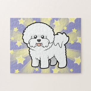 Cartoon Bichon Frise Jigsaw Puzzle