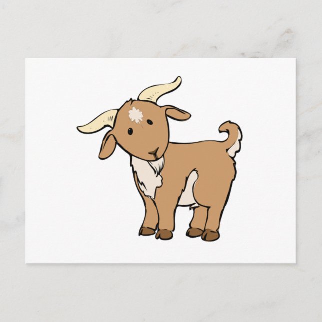 Cartoon Billy Goat Postcard (Front)