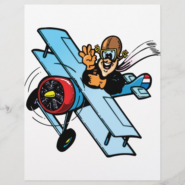 Cartoon Biplane (Front)