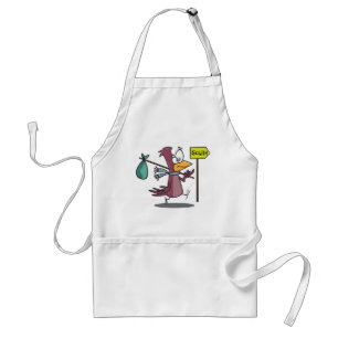 Cartoon Bird Migrating South Traveling Standard Apron