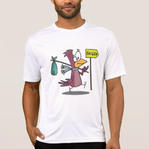 Cartoon Bird Migrating South Travelling T-Shirt