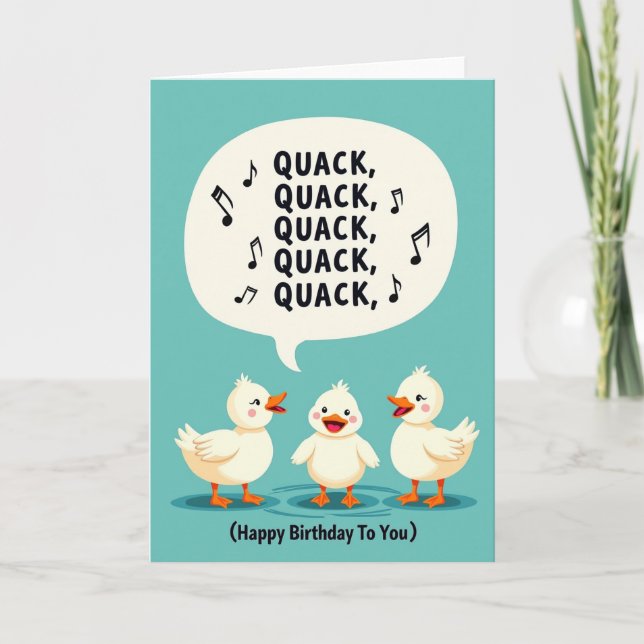 Cartoon Birds Birthday Card (Front)
