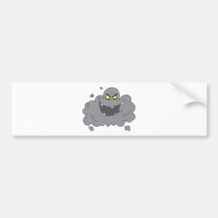 Cartoon Black Cloud Of Smog Bumper Sticker