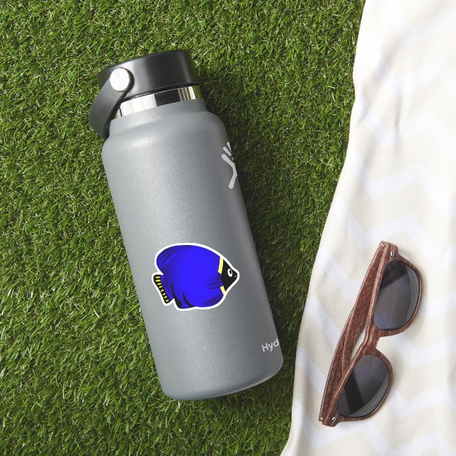 Cartoon Blue Yellow Fish  Sticker (HydroFlask Insitu)