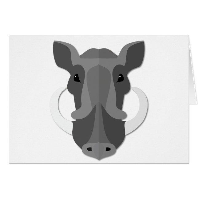Cartoon Boar Head (Front Horizontal)
