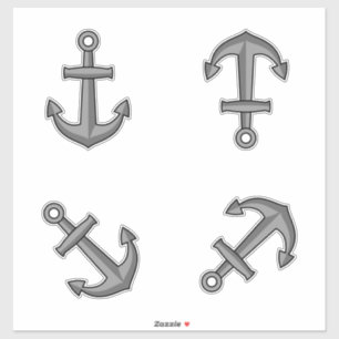Cartoon Boat Anchor Set