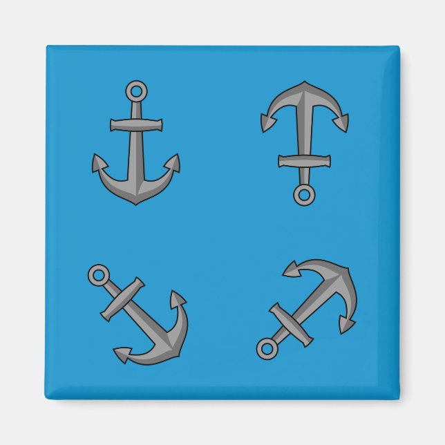 Cartoon Boat Anchor Set Magnet (Front)