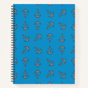 Cartoon Boat Anchor Set Notebook