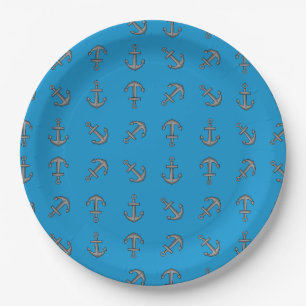 Cartoon Boat Anchor Set  Paper Plate
