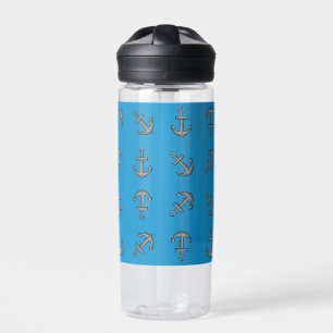Cartoon Boat Anchor Set Water Bottle
