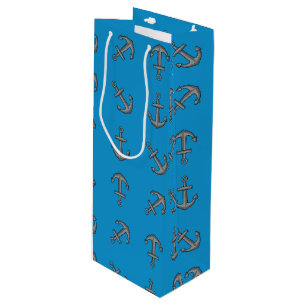Cartoon Boat Anchor Set Wine Gift Bag