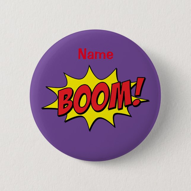 Cartoon Boom Thunder_Cove  6 Cm Round Badge (Front)