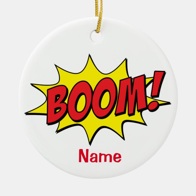 Cartoon Boom Thunder_Cove Ceramic Tree Decoration (Front)