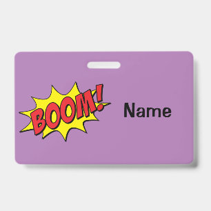 Cartoon Boom Thunder_Cove ID Badge