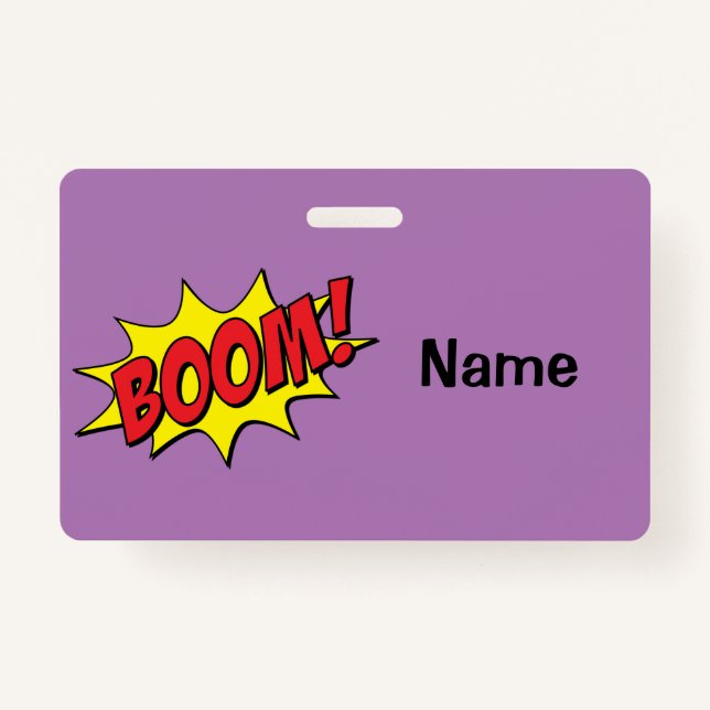 Cartoon Boom Thunder_Cove ID Badge (Front)