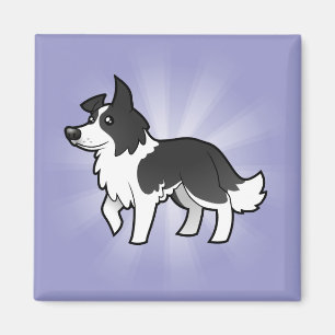 Cartoon Border Collie Magnet
