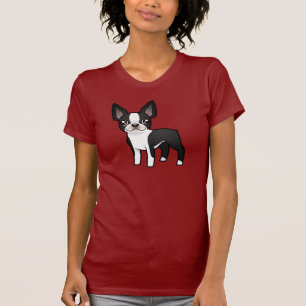 Cartoon Boston Terrier T-Shirt