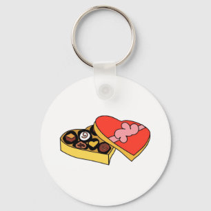 Cartoon Box of Chocolates Key Ring