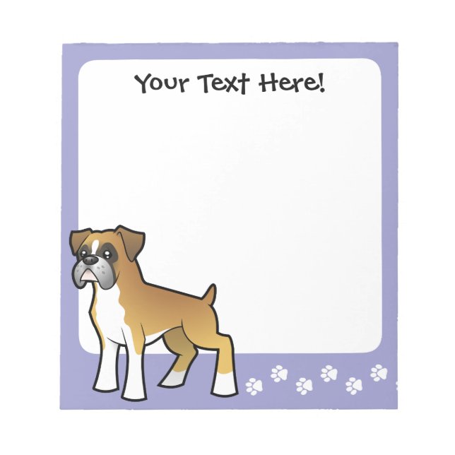 Cartoon Boxer Notepad (Front)