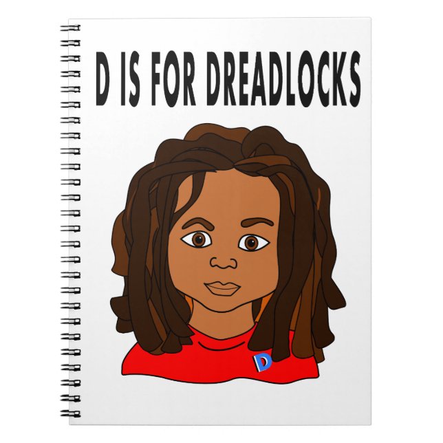 cartoon boy dreadlocks school notebook (Front)