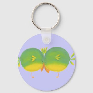 Cartoon Boy & Girl Love Birds Key Ring