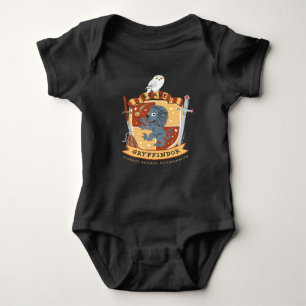 Cartoon Brave Gryffindor Crest Baby Bodysuit