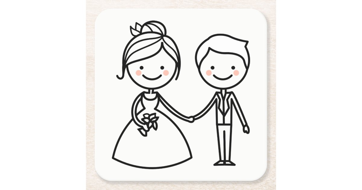 Illustration Of Bride And Groom Cute By Mariachicdesign On Etsy
