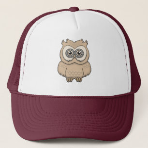 Cartoon Brown Owl Trucker Hat