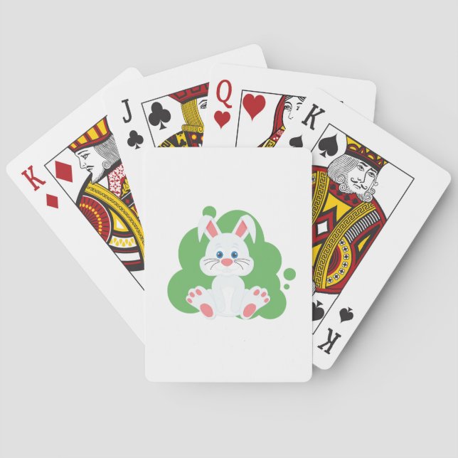 Cartoon bunny splash playing cards (Back)