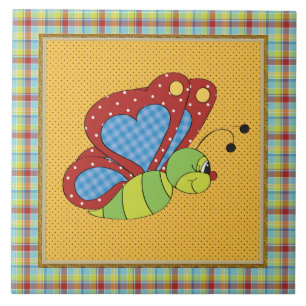 Cartoon Butterfly ceramic fun tile
