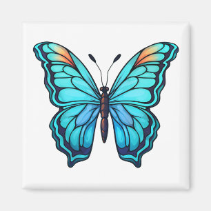 Cartoon butterfly illustration magnet
