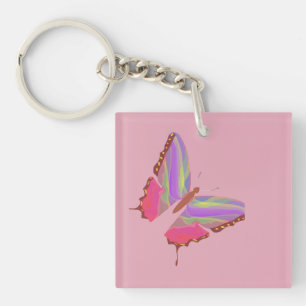 Cartoon Butterfly Key Ring