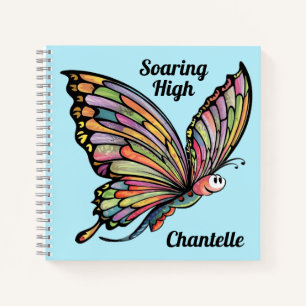 Cartoon Butterfly Personalised Notebook