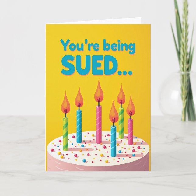 Cartoon Cake Birthday Card (Front)