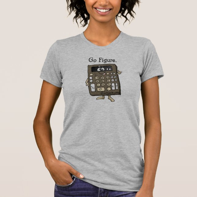 Cartoon Calculator T-shirt Apparel (Front)