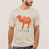 Cartoon Camel Orange Bactrian 2 Humps Personalised