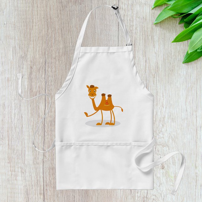 Cartoon Camel Smiling Desert Animal Character Standard Apron (Creator Uploaded)