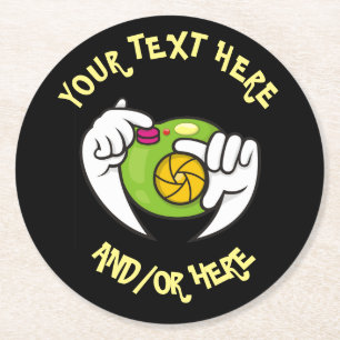 Cartoon Camera Round Paper Coaster