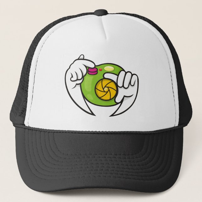 Cartoon Camera Trucker Hat (Front)